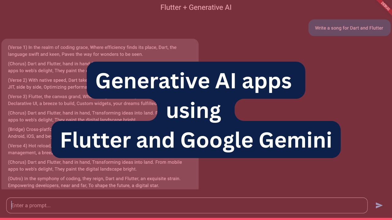 Generative AI apps using Flutter and Google Gemini in easy way under 5 minutes